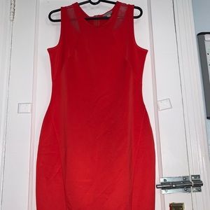 Sleeveless red dress